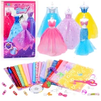 LEAN Toys 27074 Kreativní DIY sada na navrhování a šití oblečků pro panenky