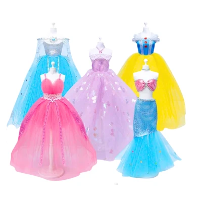 LEAN Toys 27074 Kreativní DIY sada na navrhování a šití oblečků pro panenky
