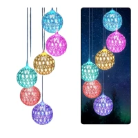LEAN 26942 Solární zahradní LED marocké koule 70 cm