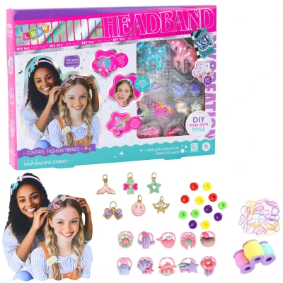 LEAN Toys 27415 DIY kreativní sada pro výrobu čelenek s jednorožcem a lesklými ozdobami