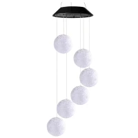 LEAN 26977 Solárna záhradná LED RGB lampa - závesné gule 70 cm