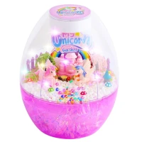 LEAN Toys 27397 Kreativní sada terárium s jednorožci, noční světlo, ovládání hlasem DIY