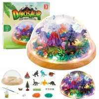 LEAN Toys 27394 Terárium s dinosaury - noční lampička s melodií