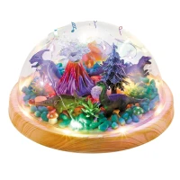 LEAN Toys 27394 Terárium s dinosaury - noční lampička s melodií