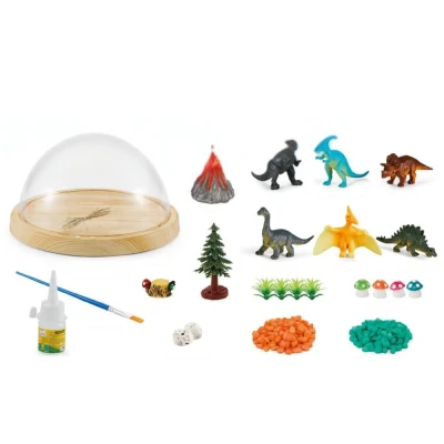 LEAN Toys 27394 Terárium s dinosaury - noční lampička s melodií