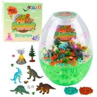 LEAN Toys 27398 DIY kreativní sada - dinosauří terárium s nočním světlem a ovládáním hlasem