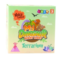 LEAN Toys 27398 DIY kreativní sada - dinosauří terárium s nočním světlem a ovládáním hlasem