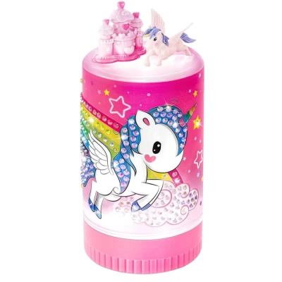 LEAN Toys 27395 Noční lampička Jednorožec LED Diamond Painting
