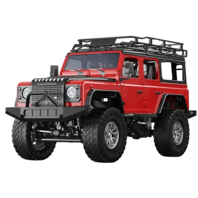Double E 27418 Land Rover Defender 90 RC Rock Crawler 1:14, červený