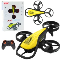 LEAN Toys 27882 Syma X39 Mini Drone, 2,4 GHz, štyri osi, 360° akrobacia, žltá farba