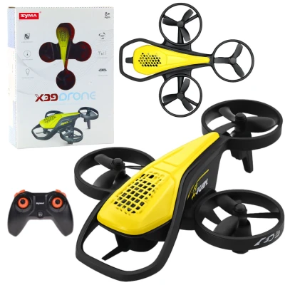 LEAN Toys 27882 Syma X39 Mini Drone, 2,4 GHz, štyri osi, 360° akrobacia, žltá farba