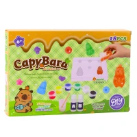LEAN Toys 27750 Kreatívna stavebnice na výrobu zvieratiek z gélu Capybara, 18 dielov