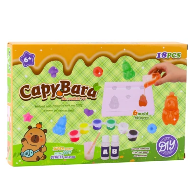 LEAN Toys 27750 Kreatívna stavebnice na výrobu zvieratiek z gélu Capybara, 18 dielov