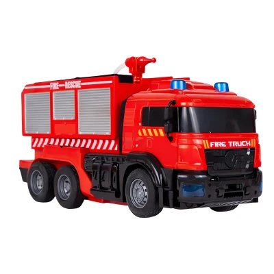 LEAN Toys 27911 RC hasičské auto/robot 2 v 1 - světla, zvuky, voda