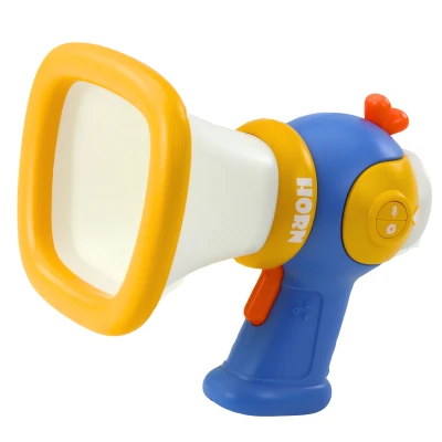 LEAN Toys 28029 Megafon pro děti se změnou hlasu a světelnými efekty, modrý