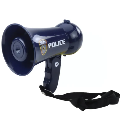 LEAN Toys 28148 Interaktívny detský policajný megafón so sirénou