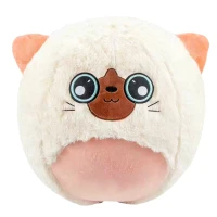 LEAN Toys 28662 Plyšový skákací míč koťátko BigCutePet, 50 cm, bílé