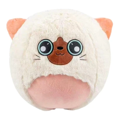 LEAN Toys 28662 Plyšový skákací míč koťátko BigCutePet, 50 cm, bílé