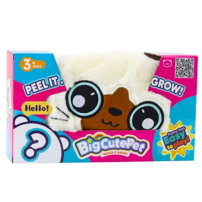 LEAN Toys 28662 Plyšový skákací míč koťátko BigCutePet, 50 cm, bílé