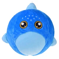 LEAN Toys 28663 Plyšový skákací míč žralok BigCutePet, 50 cm, modrý