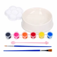 LEAN Toys 28145 Sada na malování keramické misky pro psa DIY, 6 dílů