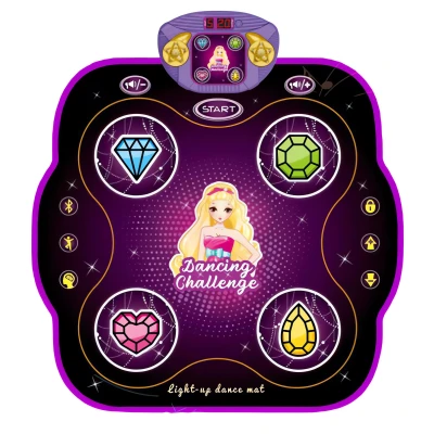 LEAN Toys 28733 Interaktivní hudební taneční podložka pro děti s Bluetooth, 9 úrovní