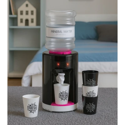 LEAN Toys 28141 Dětský dávkovač vody - světla a zvuky, růžový