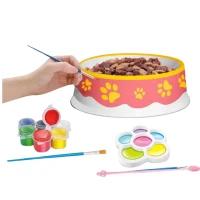 LEAN Toys 28146 Sada na malování keramické misky pro kočku DIY, 6 dílů