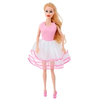 LEAN Toys 28843 Šatník pre bábiky s bábikou a príslušenstvom, ružový