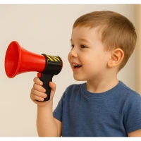 LEAN Toys 28147 Interaktivní hasičský megafon pro děti se zvukovými efekty