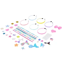 LEAN Toys 28904 Kreativní DIY sada na výrobu čelenek, mořská víla 