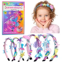 LEAN Toys 28904 Kreativní DIY sada na výrobu čelenek, mořská víla 