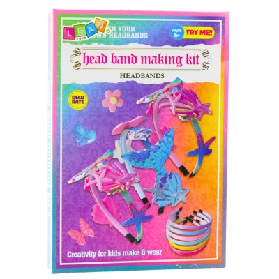 LEAN Toys 28904 Kreativní DIY sada na výrobu čelenek, mořská víla 