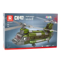 LEAN Toys 28696 CH-47 Chinook Stavebnice - Transportný vrtuľník, 1451 dielov