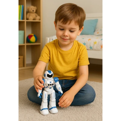 LEAN Toys 28841 Interaktívny robot SMART BOT RC, modrý 