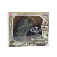 LEAN Toys 28922 Vojenský tank T90 RC 1:18, světla a zvuky, zelený