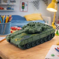 LEAN Toys 28922 Vojenský tank T90 RC 1:18, světla a zvuky, zelený