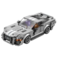 LEAN Toys 28912 Stavebnice Auto GT500, 437 dílků, šedá