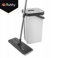 Ruhhy 27232 Dvojkomorový mop 11 l, 3x utierka, čierny a biely