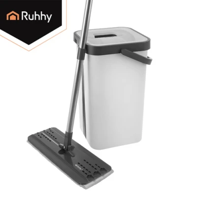 Ruhhy 27232 Dvojkomorový mop 11 l, 3x utierka, čierny a biely