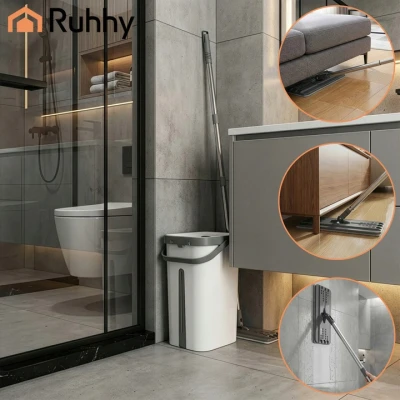 Ruhhy 27232 Dvojkomorový mop 11 l, 3x utierka, čierny a biely