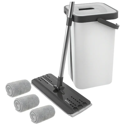 Ruhhy 27232 Dvojkomorový mop 11 l, 3x utierka, čierny a biely