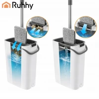 Ruhhy 27231 Dvojkomorový mop 8,5 l, 3x utierka, bielo-sivý