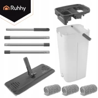 Ruhhy 27231 Dvojkomorový mop 8,5 l, 3x utierka, bielo-sivý