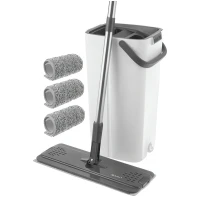 Ruhhy 27231 Dvojkomorový mop 8,5 l, 3x utierka, bielo-sivý