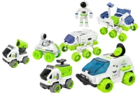 LEAN Toys 12986 Sada vesmírných vozidel 6 v 1 Rover Satelit Astronom