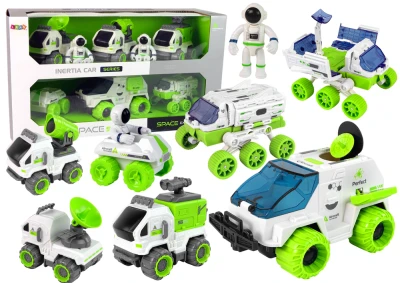 LEAN Toys 12986 Sada vesmírných vozidel 6 v 1 Rover Satelit Astronom
