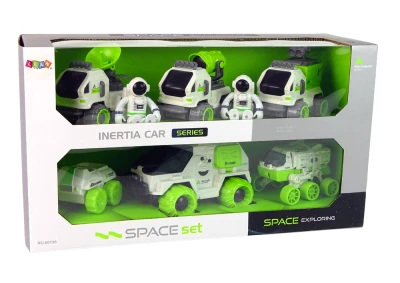 LEAN Toys 12986 Sada vesmírných vozidel 6 v 1 Rover Satelit Astronom