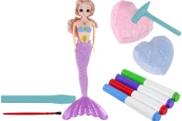 LEAN Toys 13450 Kreativní sada DIY mořská panna - poklady a vykopávky, fialová