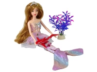 LEAN Toys 13904 Emily panenka mořská víla s doplňky, růžová